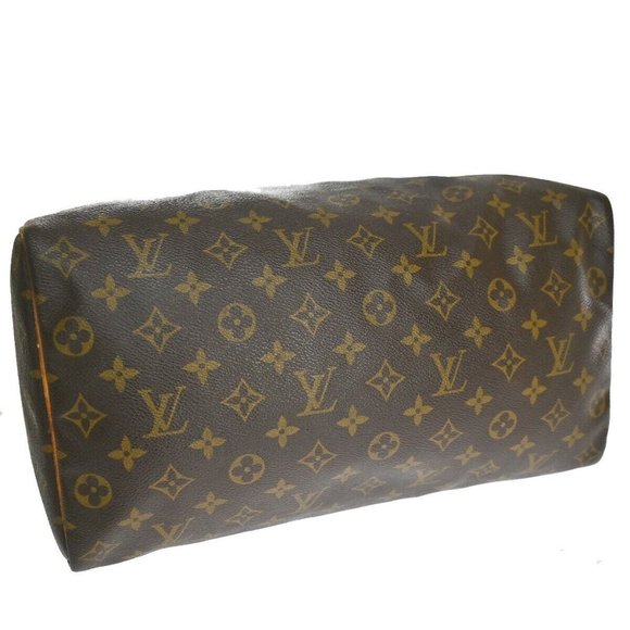 Authentic LOUIS VUITTON Speedy 35 Travel Hand Bag Monogram Leather Brown - Picture 3 of 15